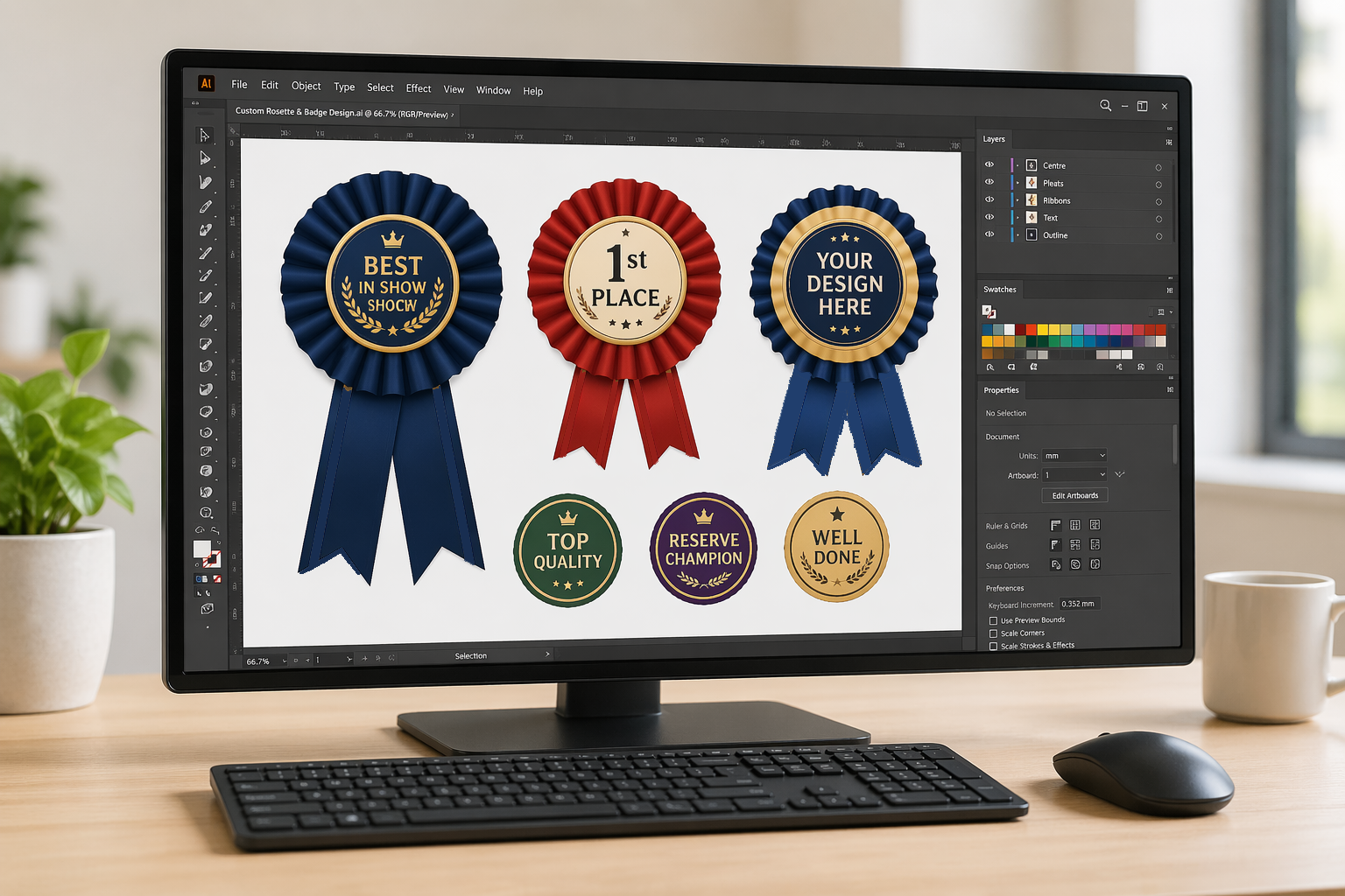 Create your own rosette